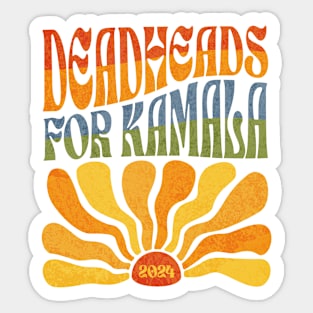 Dead Heads for Kamala Harris Retro Kamala Harris for President Sticker